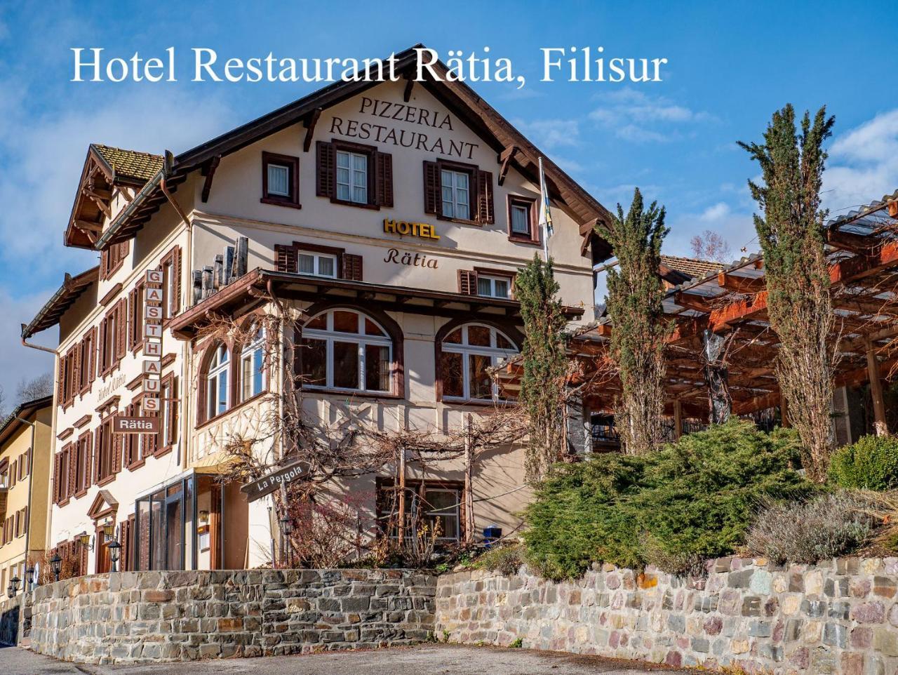 Hotel Restaurant Rätia Filisur Exterior foto